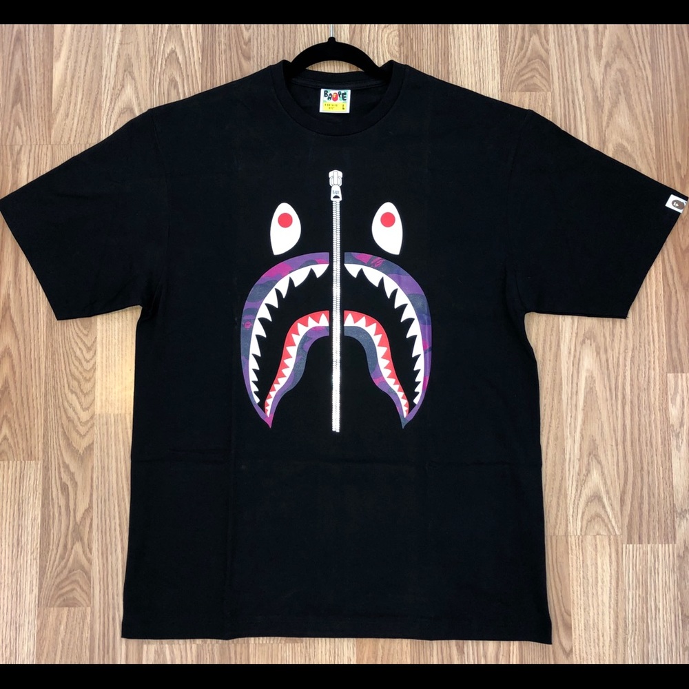 Bape Shark Zipper Tee Shirt